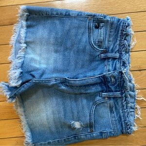 KanCan Blue Distressed Denim Shorts